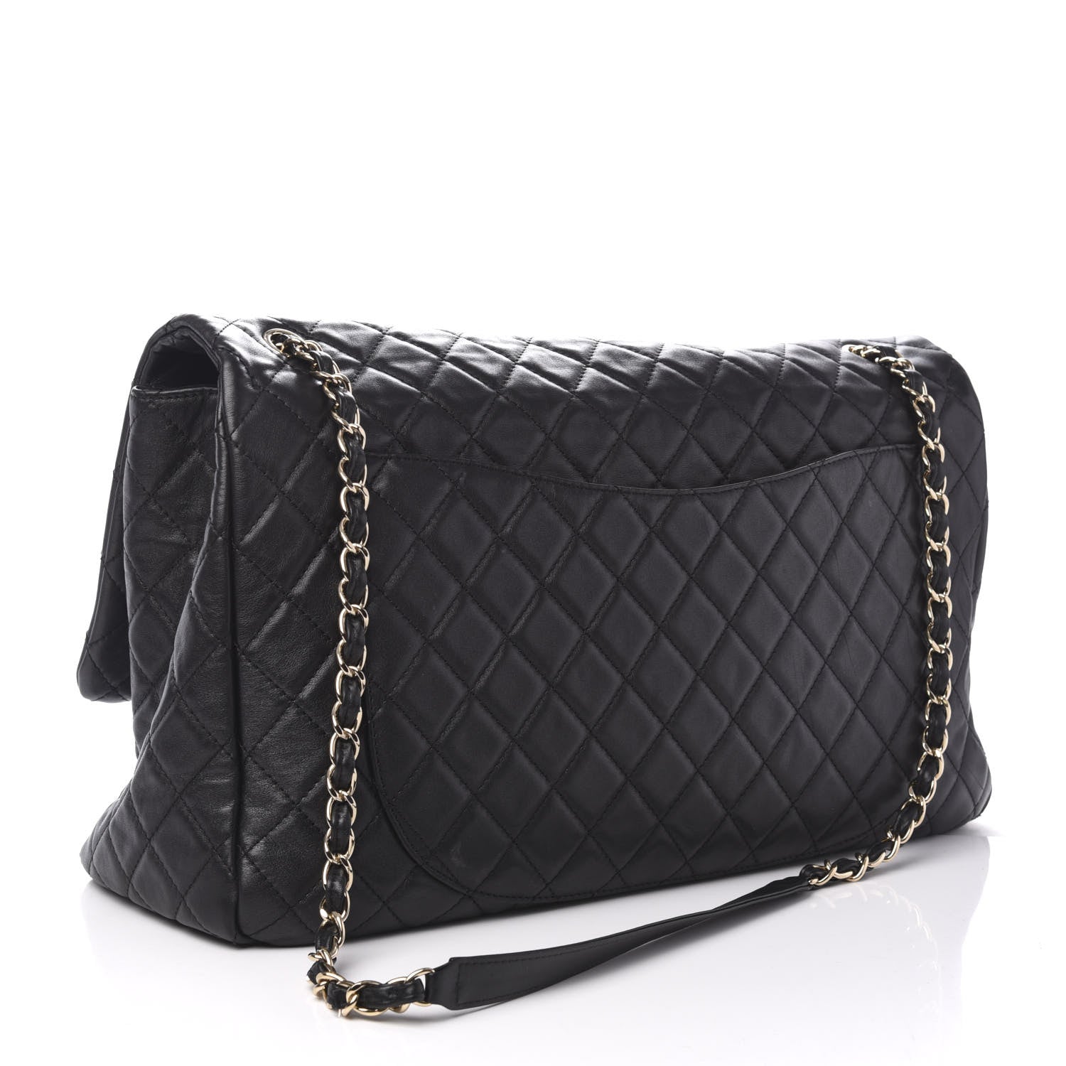 Chanel Calfskin Quilted XXL Travel Flap Bag Black 3 of 13
