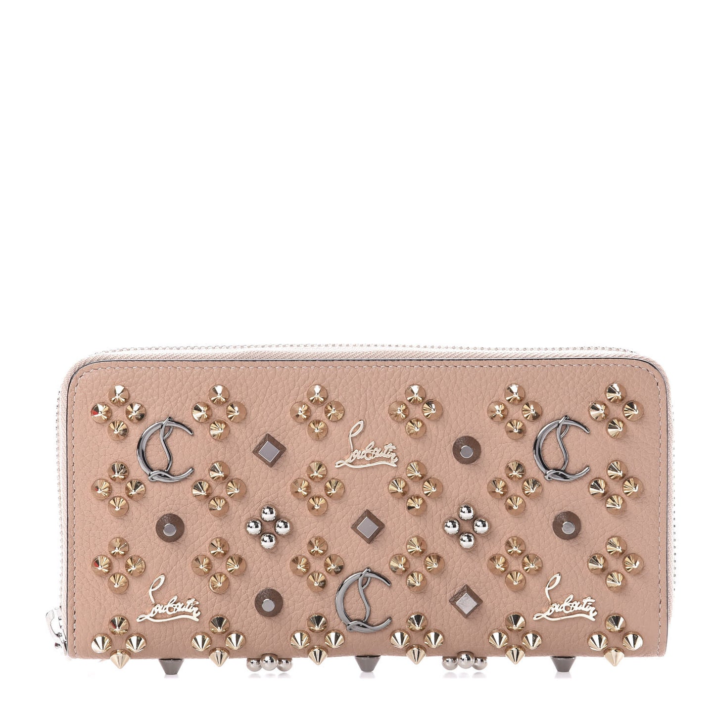 Calfskin Loubinthesky Panettone Wallet Nude Multimetal