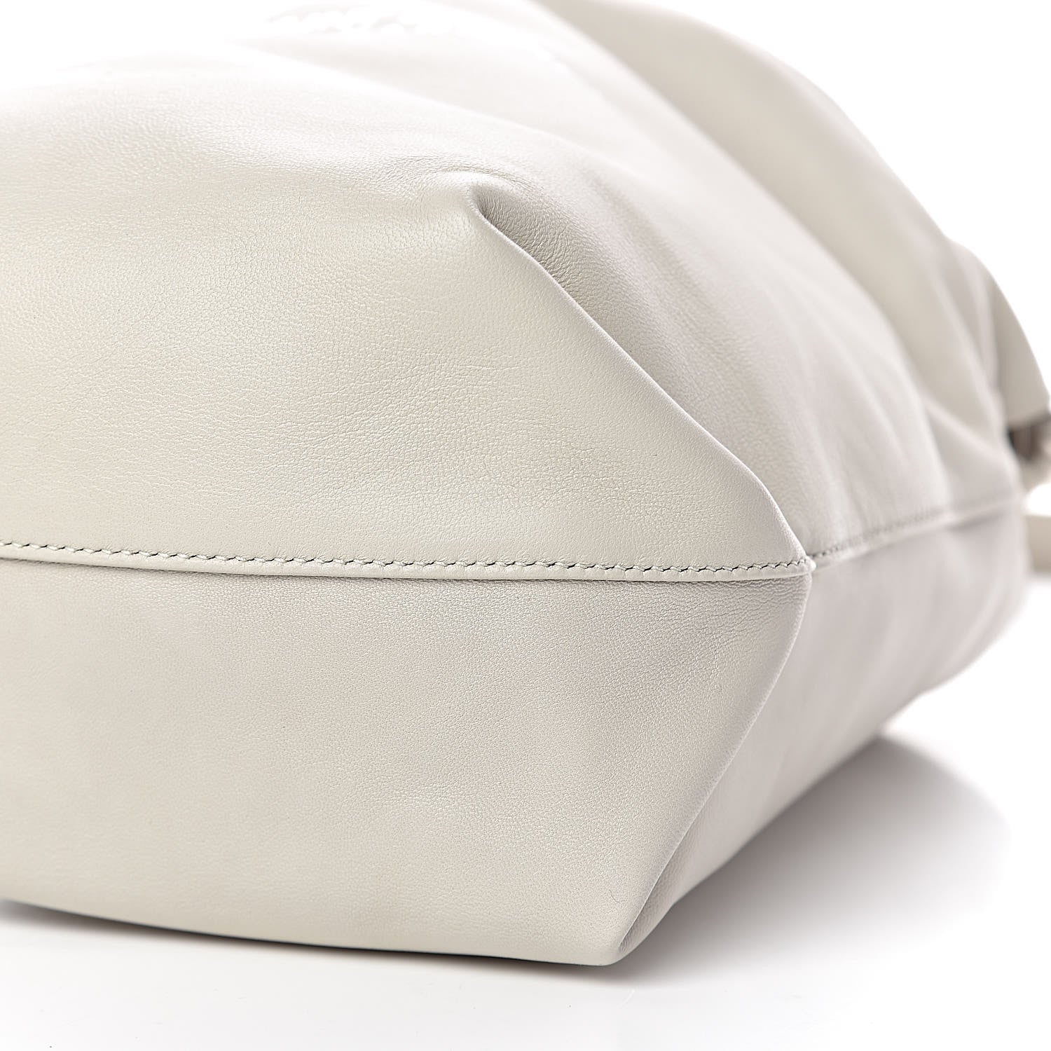 Saint Laurent Lambskin Small Teddy Bucket Bag White 10 of 12