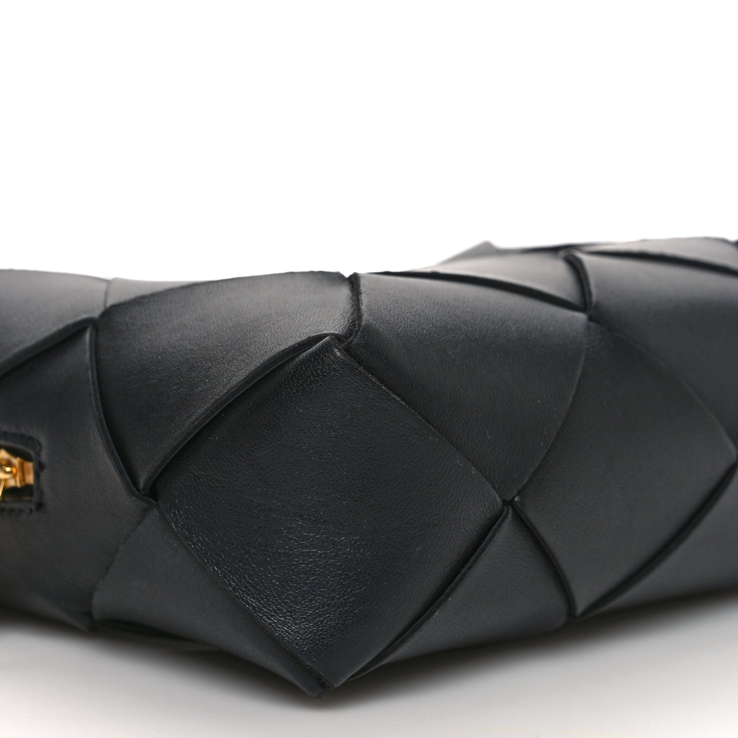 Lambskin Maxi Intrecciato Small Cassette Camera Bag Black