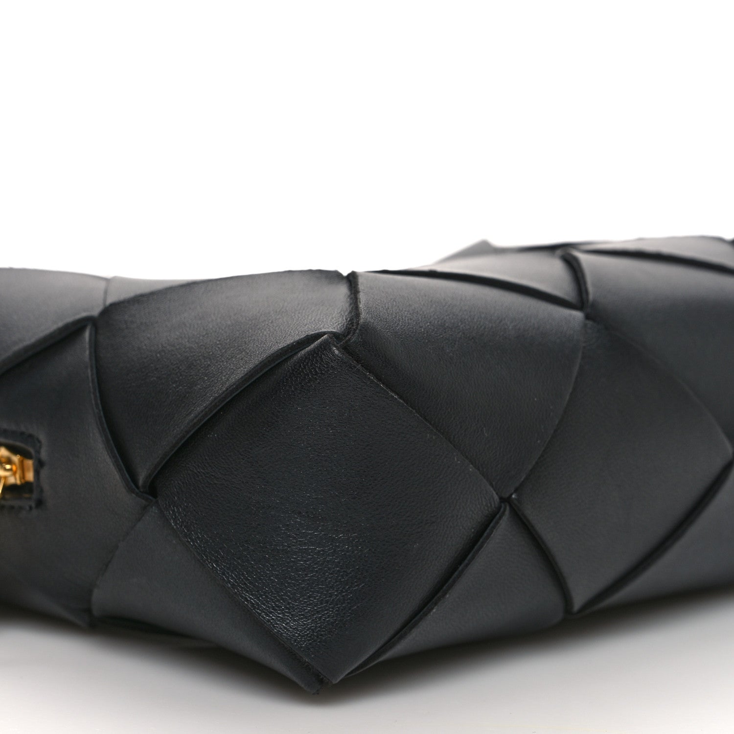 Bottega Veneta Lambskin Maxi Intrecciato Small Cassette Camera Bag Black 8 of 9