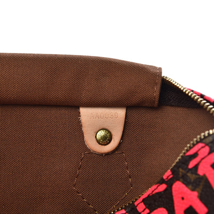 Louis Vuitton Monogram Graffiti Speedy 30 Fuchsia 6 of 11