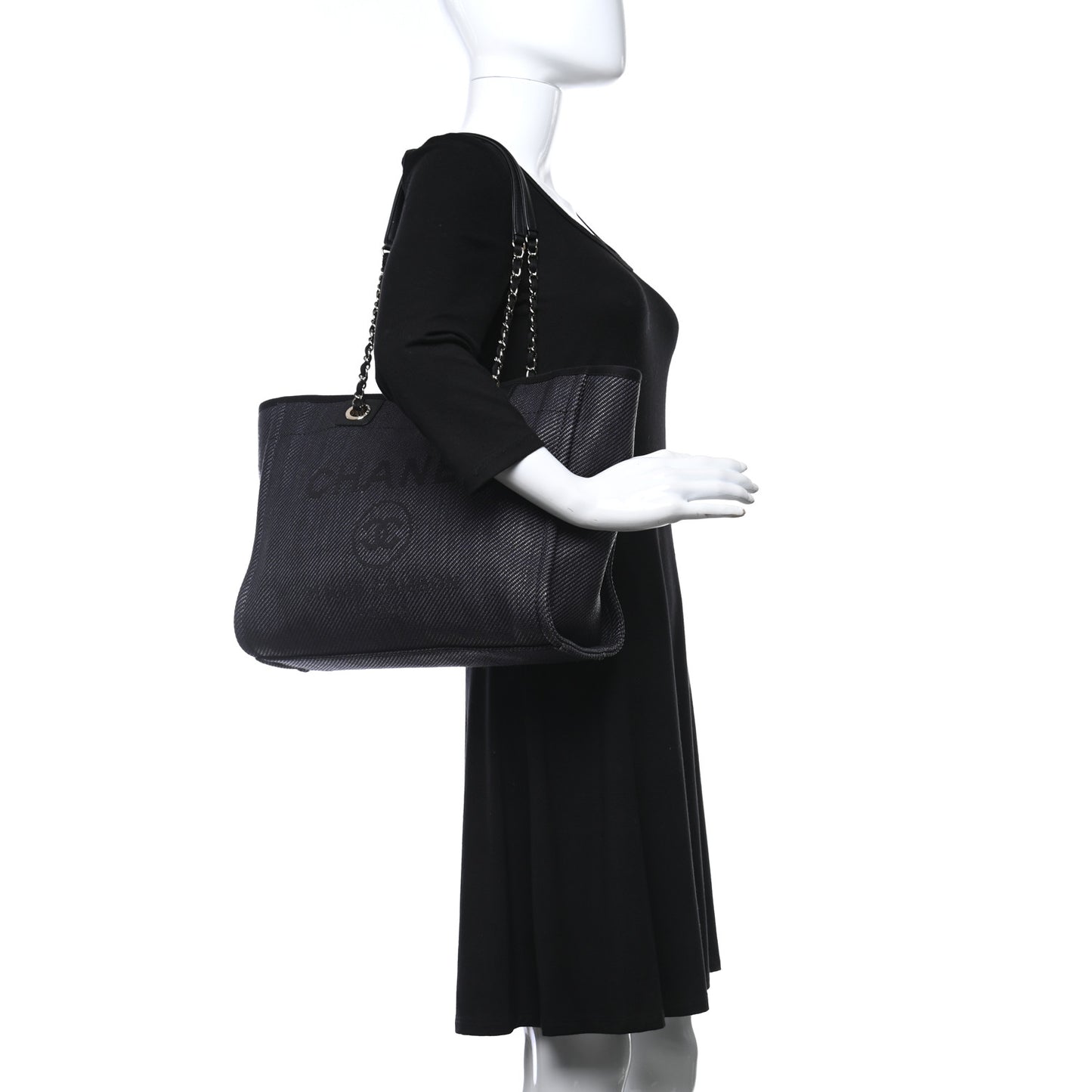 Mixed Fibers Small Deauville Tote Black