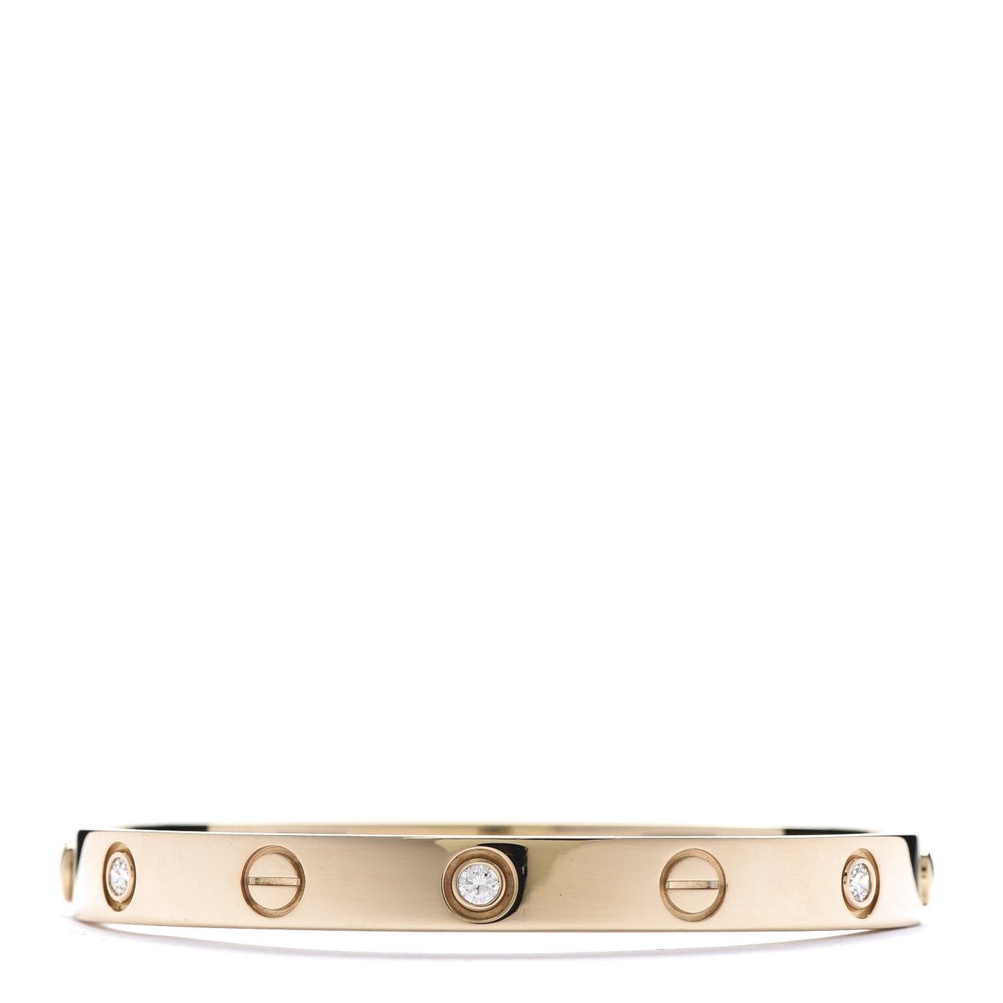 18K Yellow Gold 6 Diamond LOVE Bracelet 16