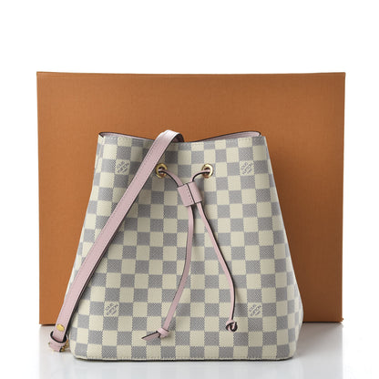 Louis Vuitton Damier Azur Neonoe MM Eau De Rose 9 of 10