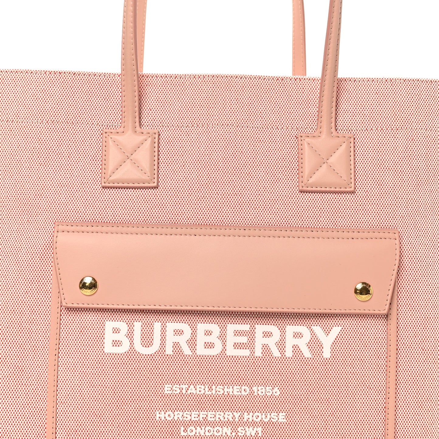 Canvas Smooth Calfskin Medium Two Tone Freya Tote Dusty Pink