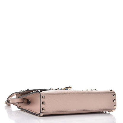 Valentino Garavani Pebbled Calfskin Medium Rockstud Flip Lock Crossbody Bag Poudre 4 of 8