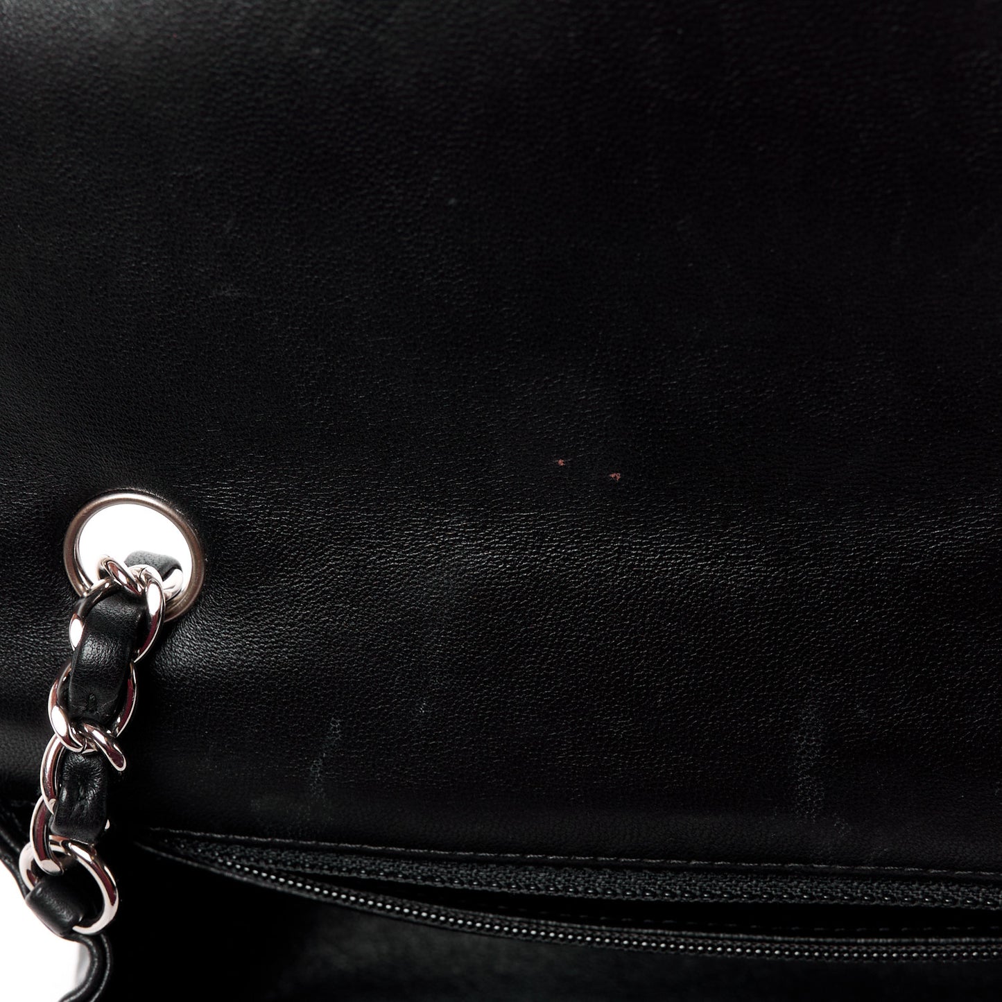 Lambskin Quilted Mini Rectangular Flap Black