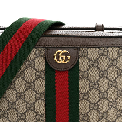 Gucci GG Supreme Monogram Web Small Ophidia Top Handle Shoulder Bag Brown 8 of 11