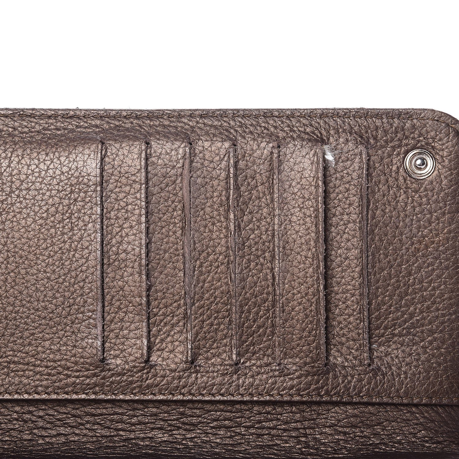 Chanel Metallic Calfskin Large Timeless Zip Around Wallet Brown 14 of 16