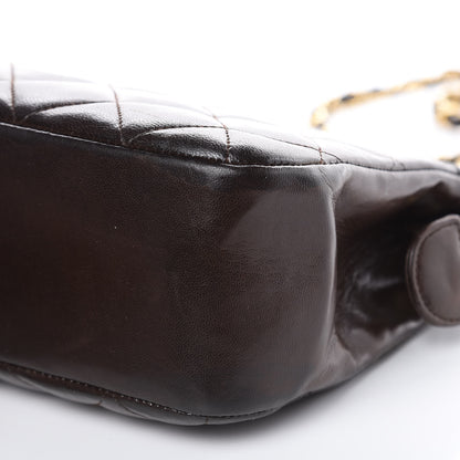 Chanel Lambskin Quilted Shoulder Bag Dark Brown 10 of 17