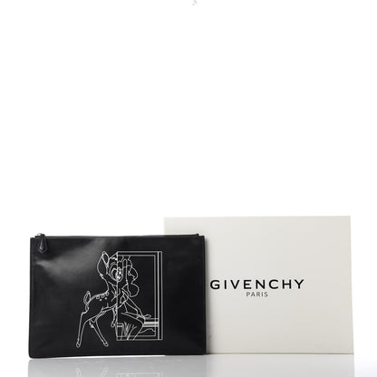 Givenchy Calfskin Bambi Print Large Cosmetic Pouch Black 11 of 11
