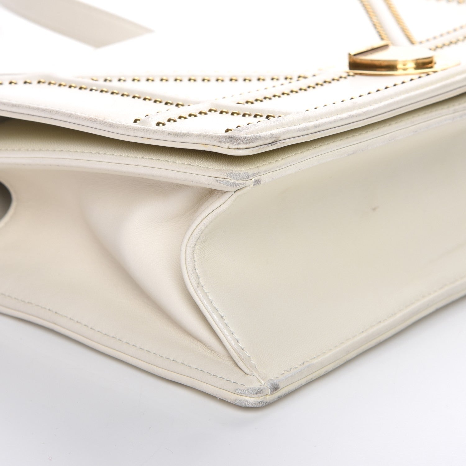 Christian Dior Lambskin Studded Medium Diorama Flap Bag Latte 24 of 24