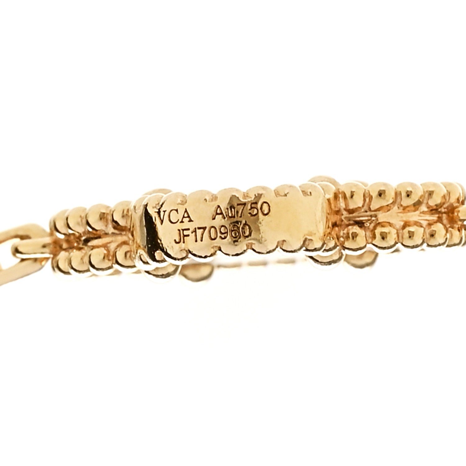Van Cleef & Arpels 18K Yellow Gold Mother of Pearl 10 Motifs Vintage Alhambra Necklace 5 of 6