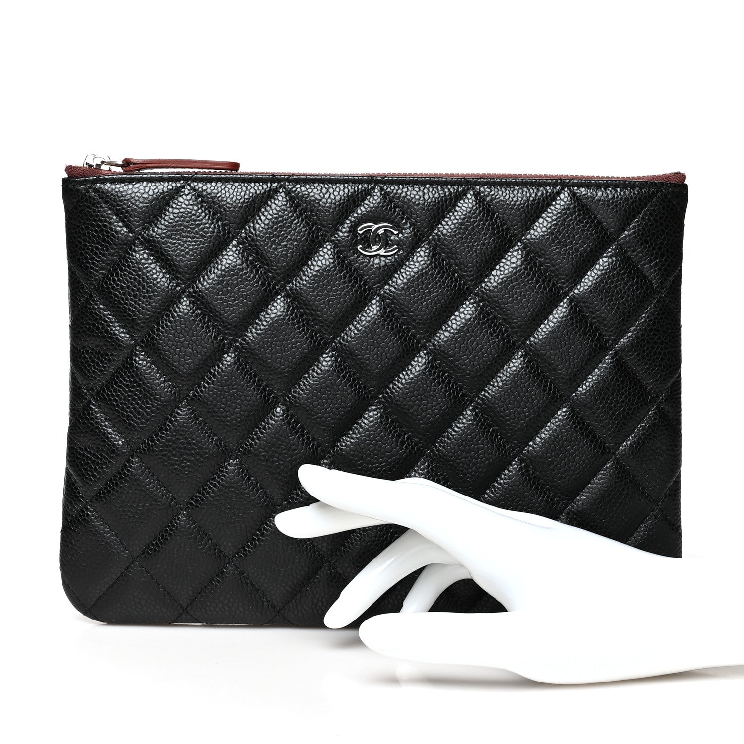 Chanel Caviar Quilted Cosmetic Case Black 2 of 8