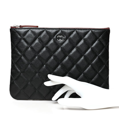 Chanel Caviar Quilted Cosmetic Case Black 2 of 8