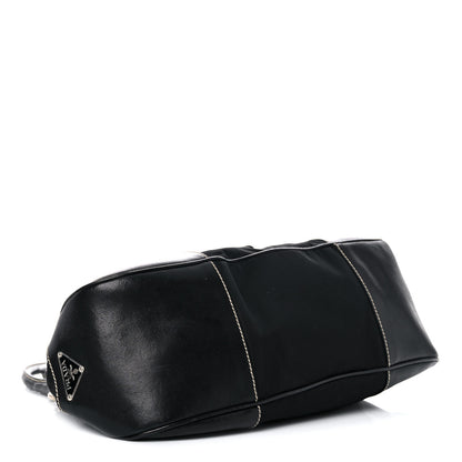 Prada Tessuto Nylon Moon Shoulder Bag Black 3 of 19