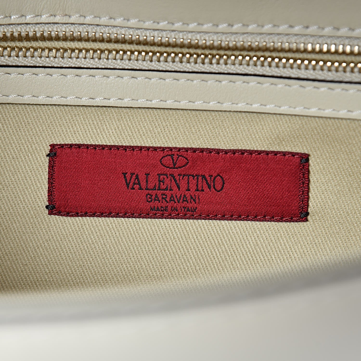 Valentino Garavani Vitello Medium Glam Lock Rockstud Flap Light Ivory 7 of 13