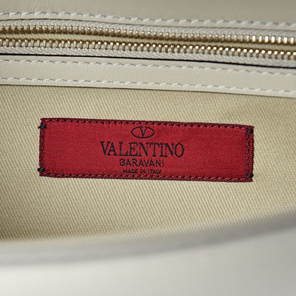 Valentino Garavani Vitello Medium Glam Lock Rockstud Flap Light Ivory 7 of 13