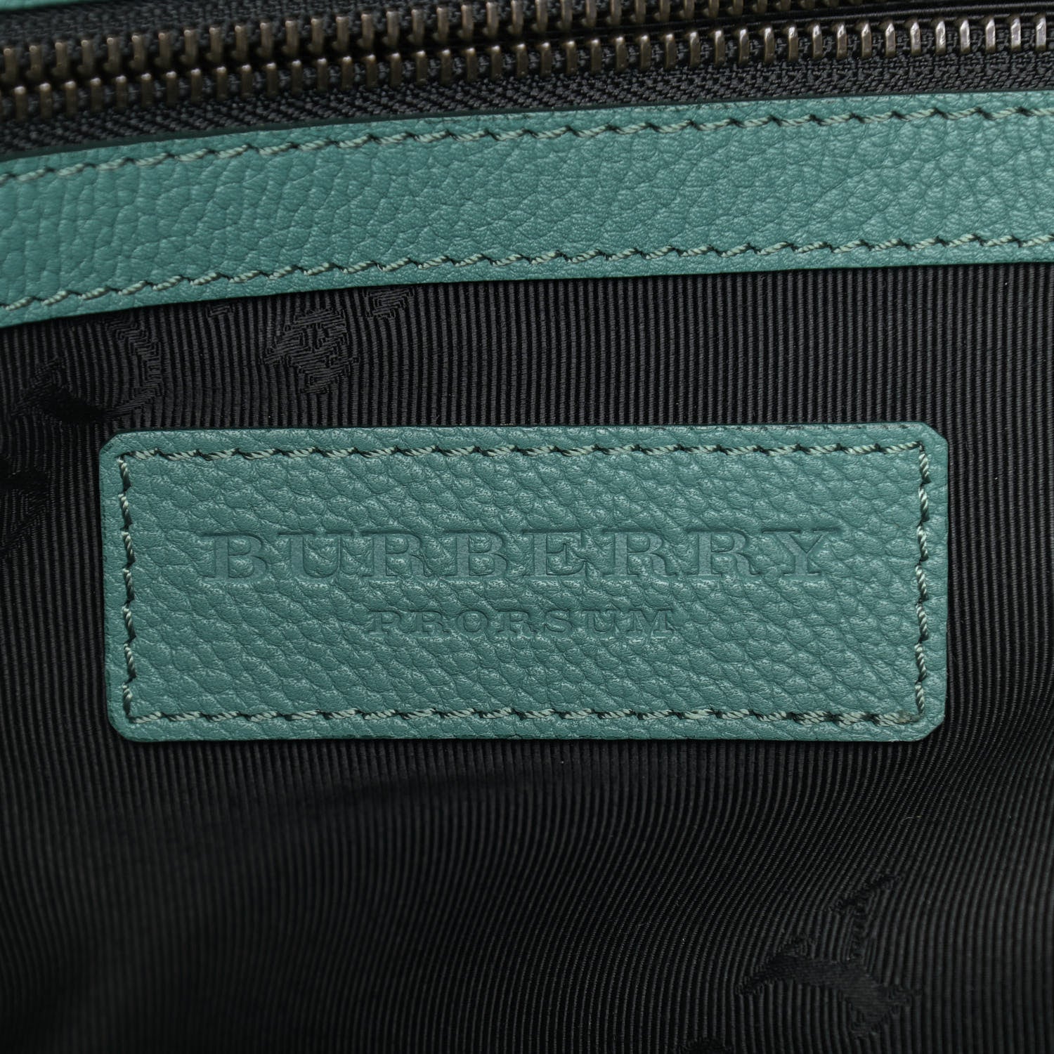 Burberry Grainy Calfskin Messenger Green 6 of 16