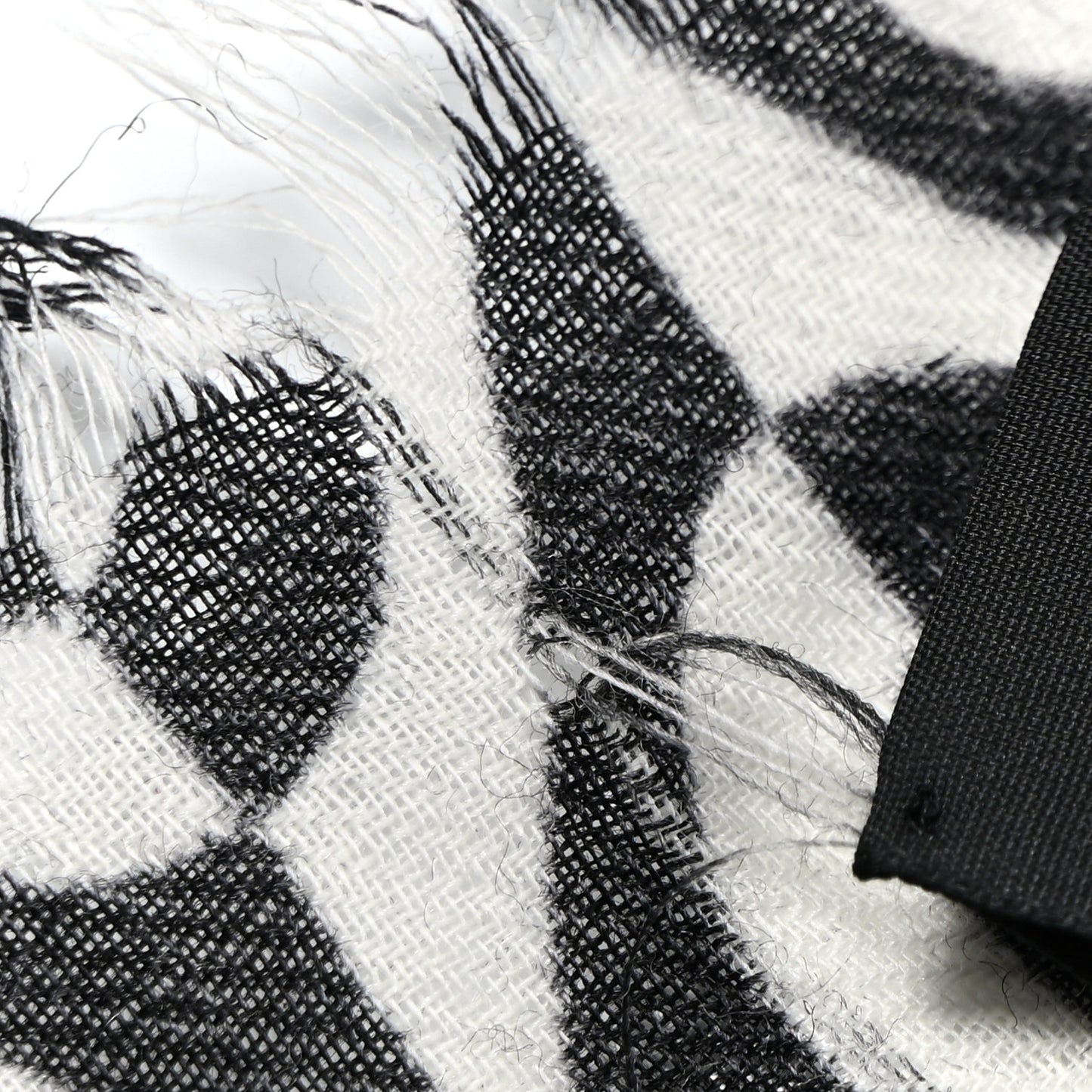 Silk Rhombus Flora Scarf Black Multicolor