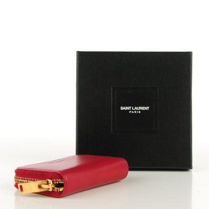 Saint Laurent Calfskin Small Coin Purse Red 4 of 8