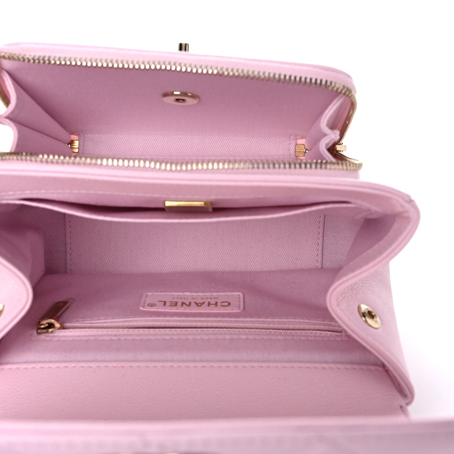 Caviar Quilted Small Business Affinity Flap Light Pink