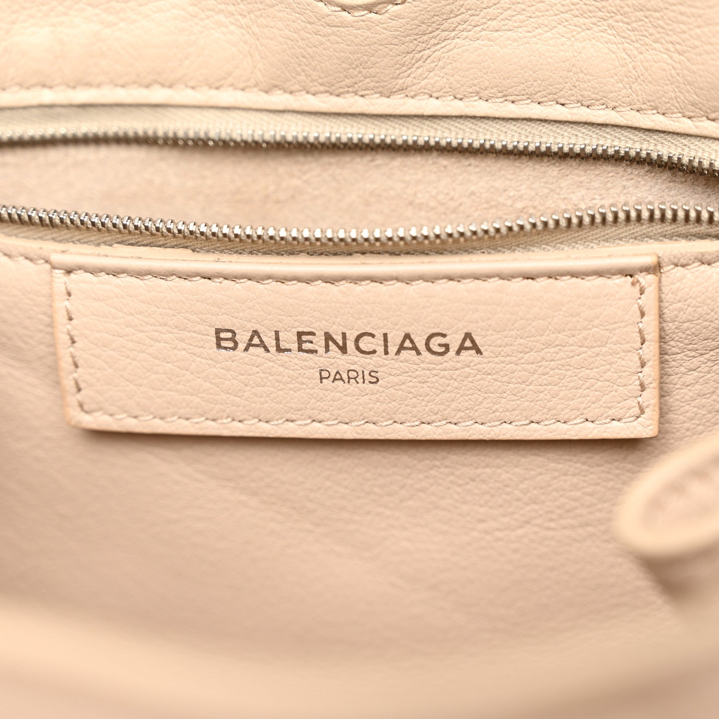 Calfskin Papier Mini A4 Zip Around Tote Light Beige