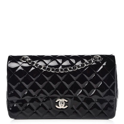 Chanel Patent Quilted Medium Double Flap Black 1 of 9