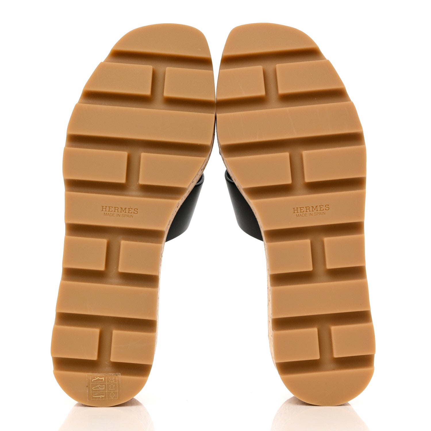 Hermes Calfskin Cork Eze 30 Sandals 35 Black 5 of 9