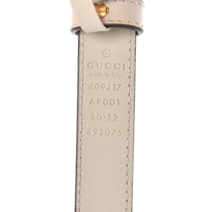 Gucci Calfskin Double G 20mm Belt 80 32 Mystic White 4 of 7