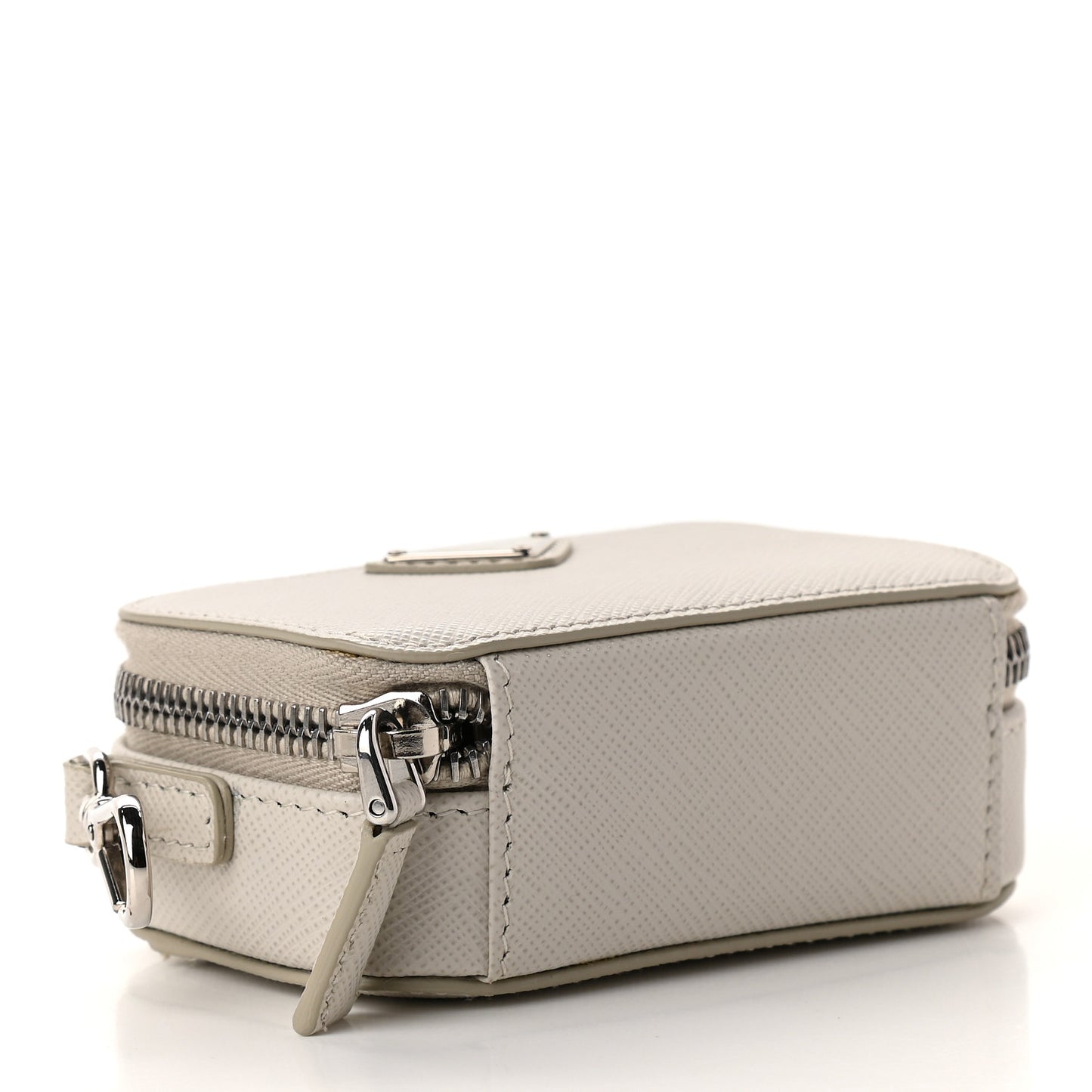 Saffiano Travel Metal Triangle Logo Mini Pouch Shoulder Bag Talsco
