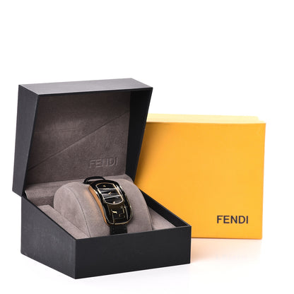Fendi Stainless Steel Calfskin Diamond Enamel 29mm Chameleon Quartz Watch Black 8 of 8