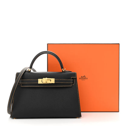 Hermes Epsom Horseshoe Mini Kelly Sellier 20 Black Natural Sable 12 of 12