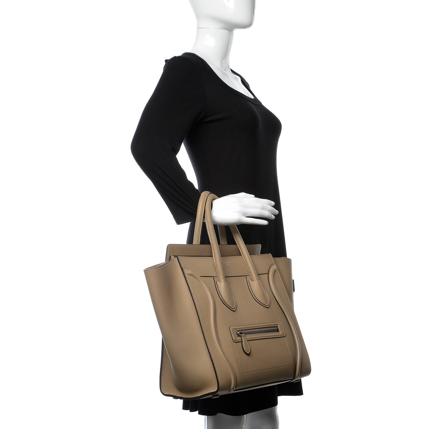 Drummed Calfskin Mini Luggage Dune