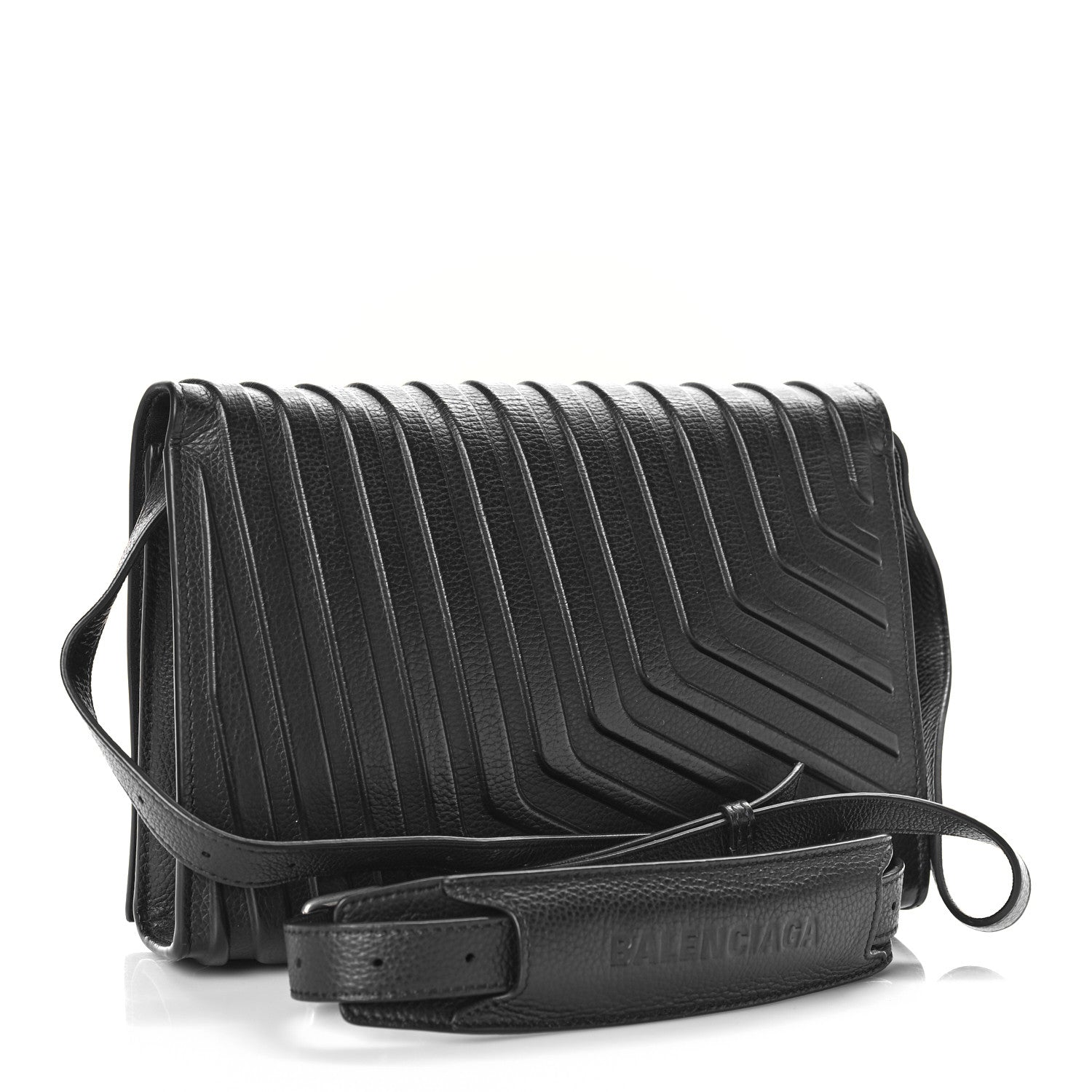 Balenciaga Grained Calfskin Car Flap Bag Black 3 of 14