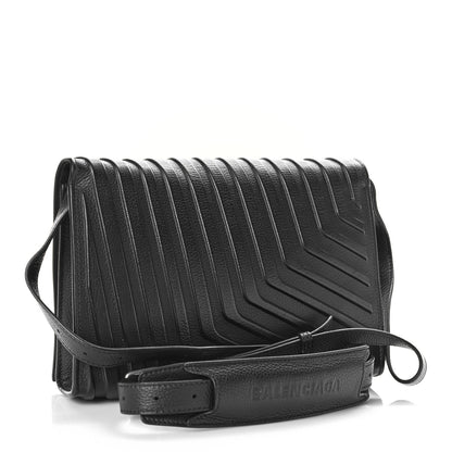 Balenciaga Grained Calfskin Car Flap Bag Black 3 of 14
