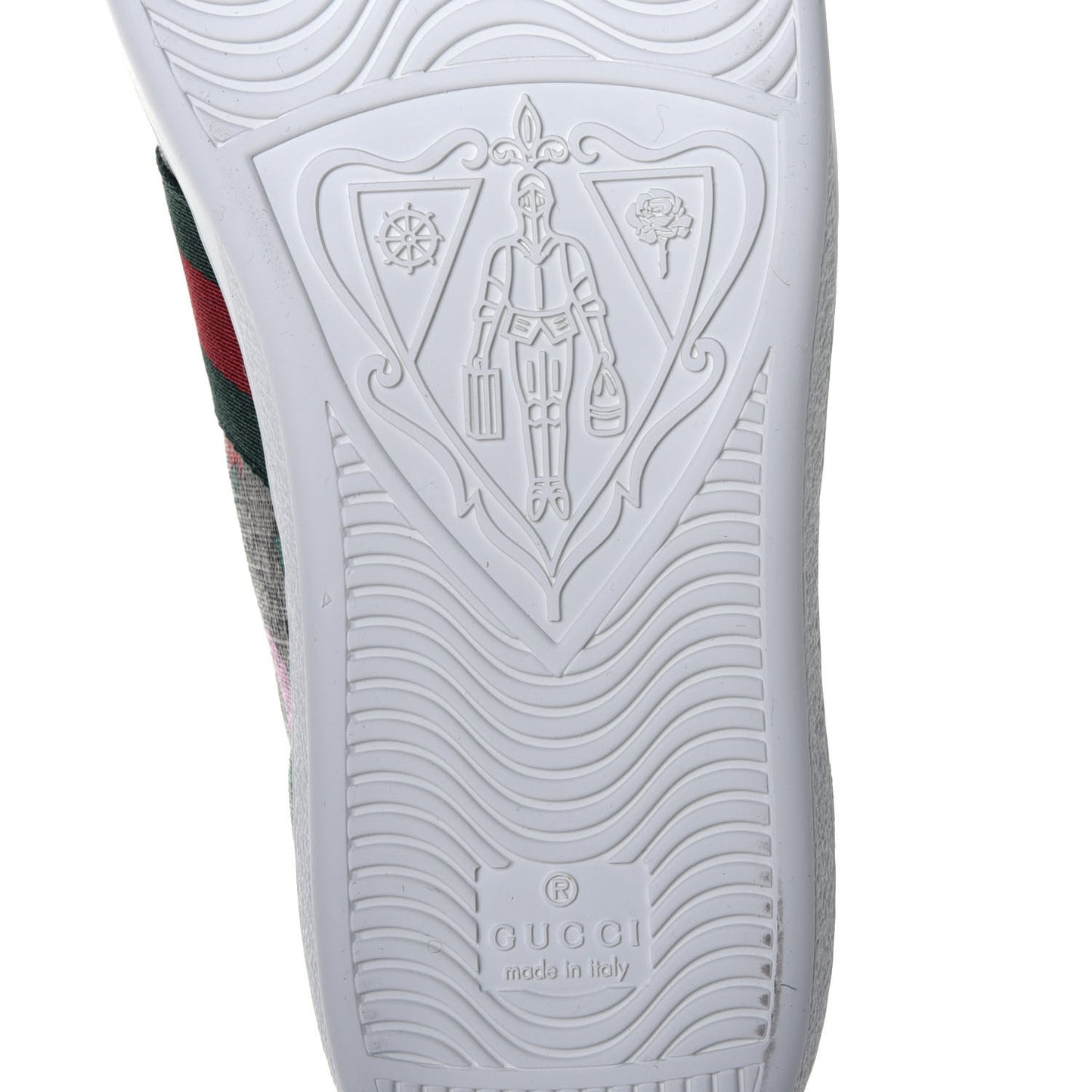 GG Supreme Monogram Strawberry Web Womens Ace Sneakers 39 Beige Multicolor Red Green