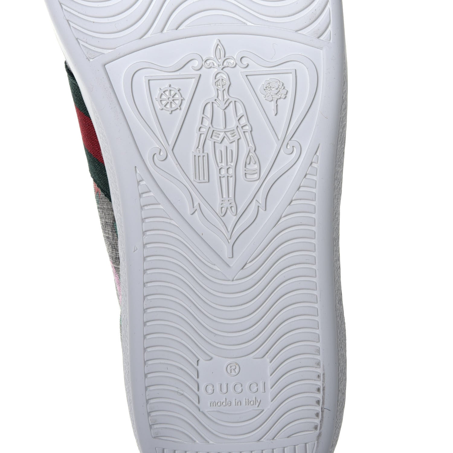Gucci GG Supreme Monogram Strawberry Web Womens Ace Sneakers 39 Beige Multicolor Red Green 7 of 10