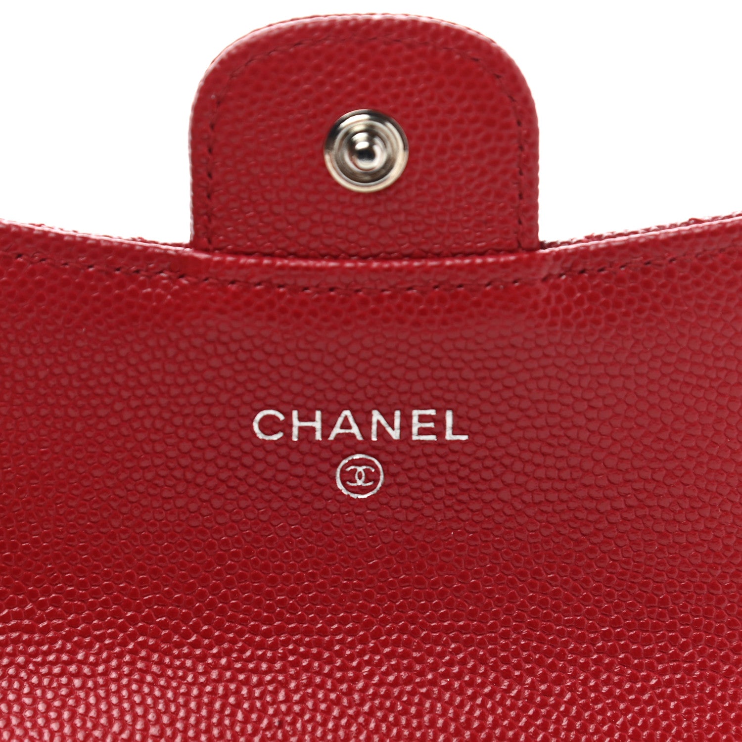 Chanel Caviar Quilted Flap Card Holder Dark Red 6 of 9
