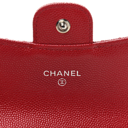 Chanel Caviar Quilted Flap Card Holder Dark Red 6 of 9