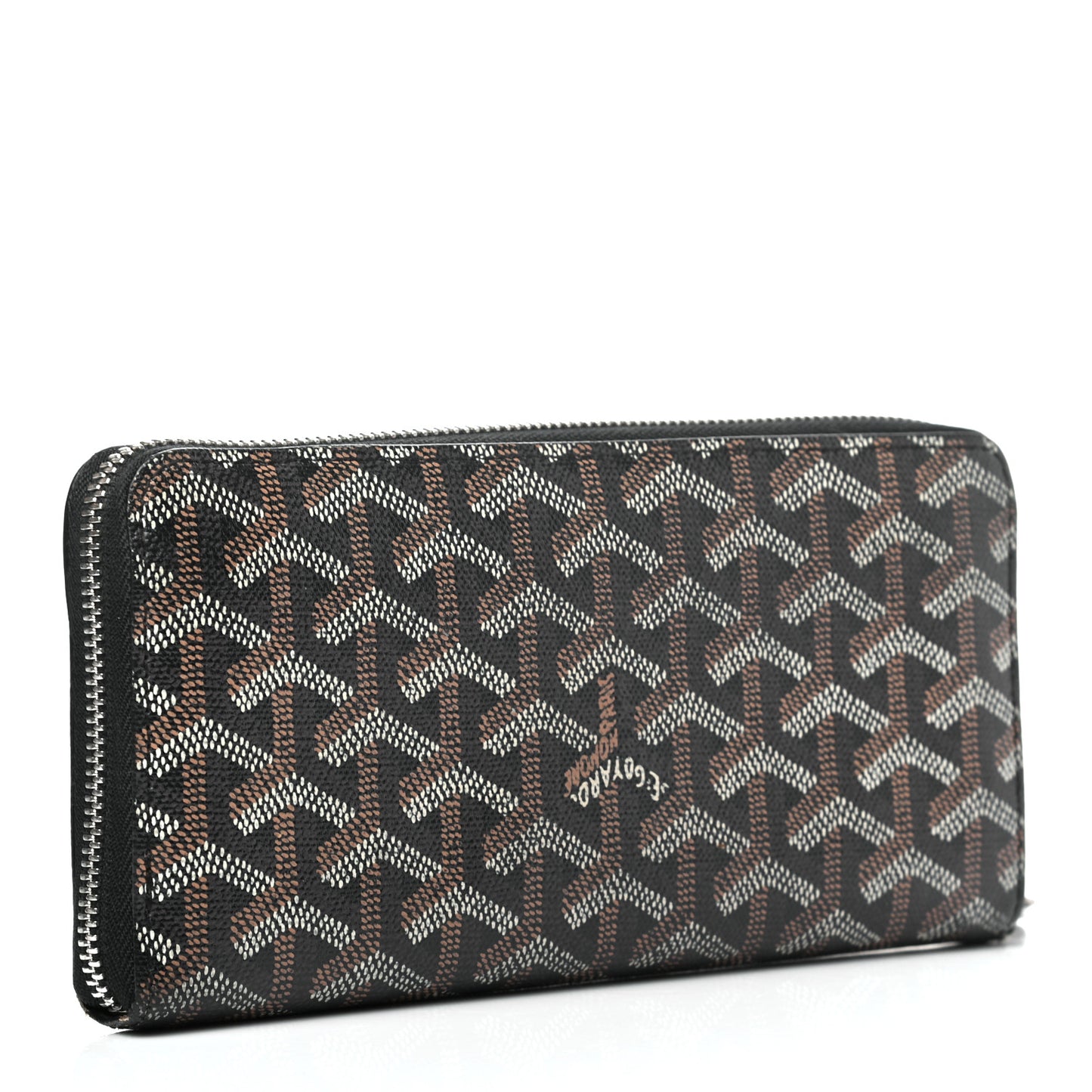 Goyardine Matignon Zip Around GM Wallet Black