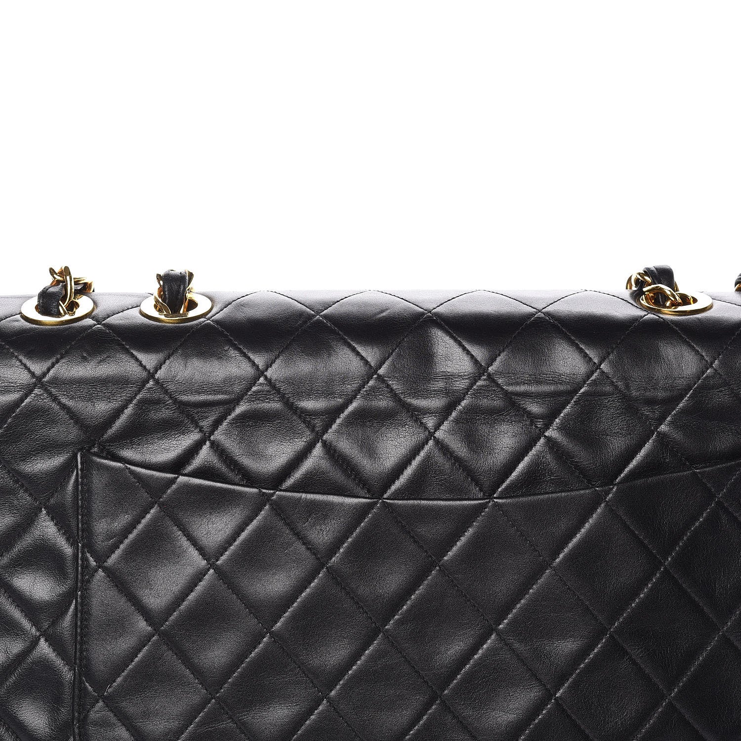 Chanel Lambskin Quilted XL Jumbo Single Flap Black 15 of 17