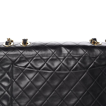 Chanel Lambskin Quilted XL Jumbo Single Flap Black 15 of 17