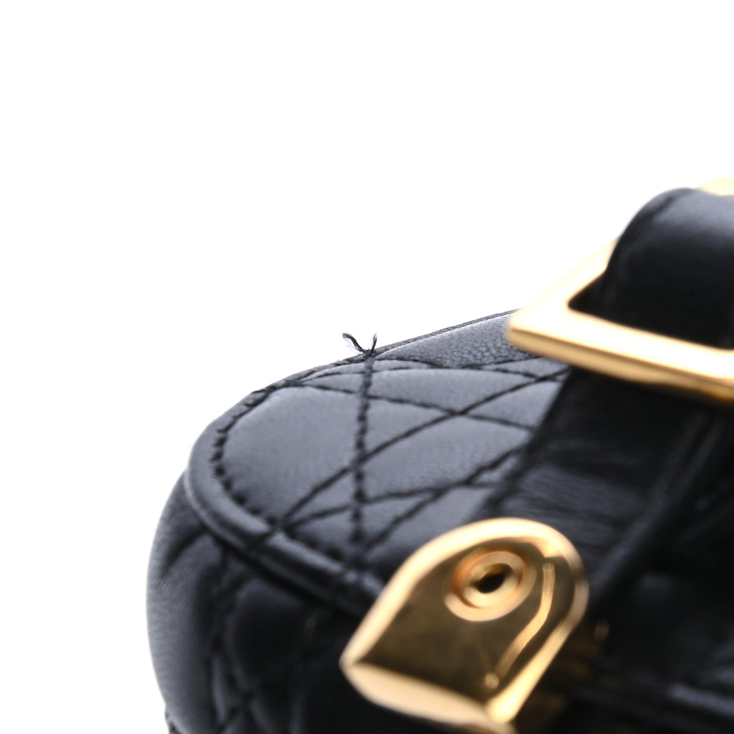 Christian Dior Lambskin Cannage Small Diortravel Vanity Case Black 8 of 9