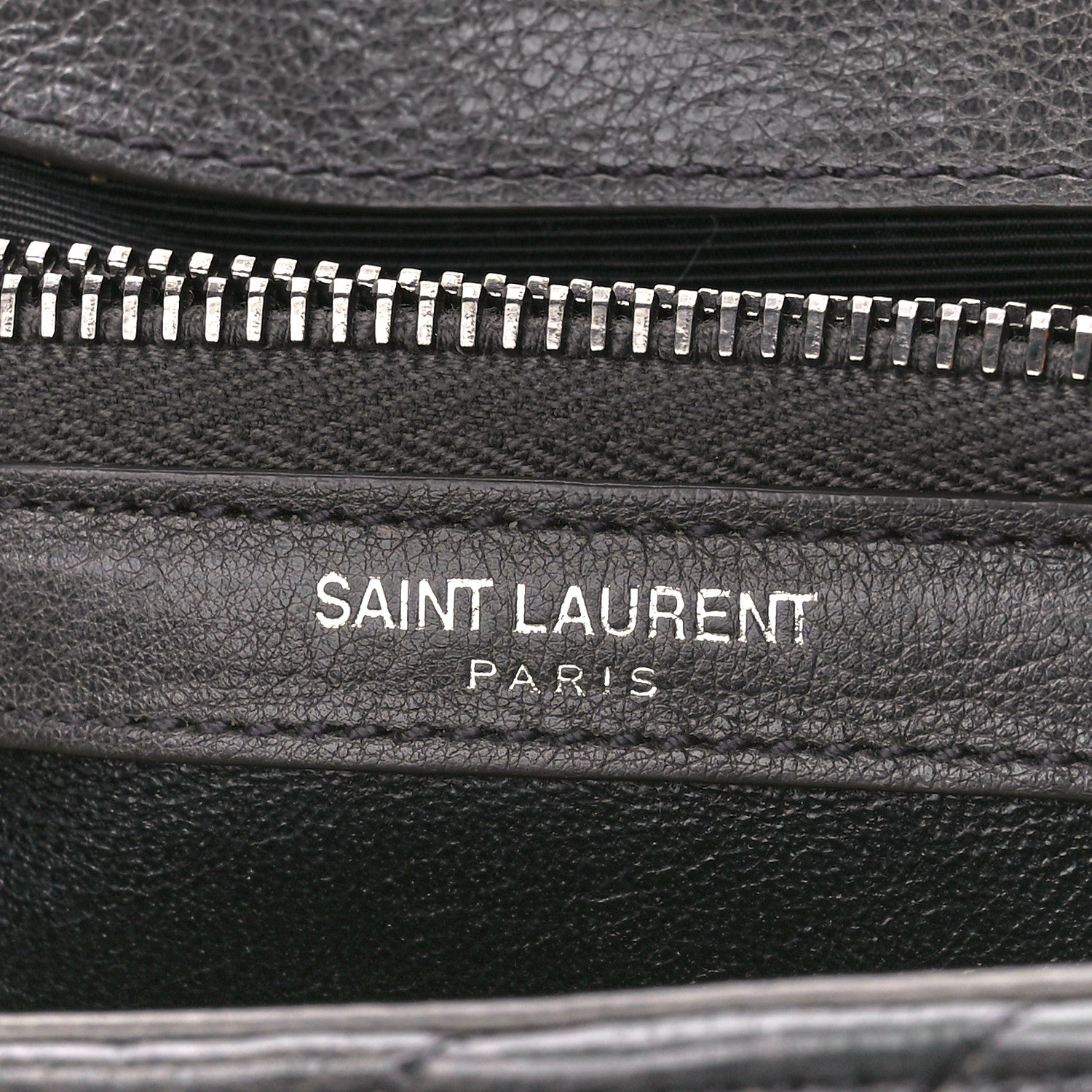 Saint Laurent Sheepskin Matelasse Chevron Monogram Medium College Bag Light Coal 8 of 12