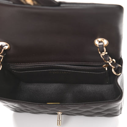 Chanel Lambskin Quilted Mini Rectangular Flap Dark Brown 5 of 10