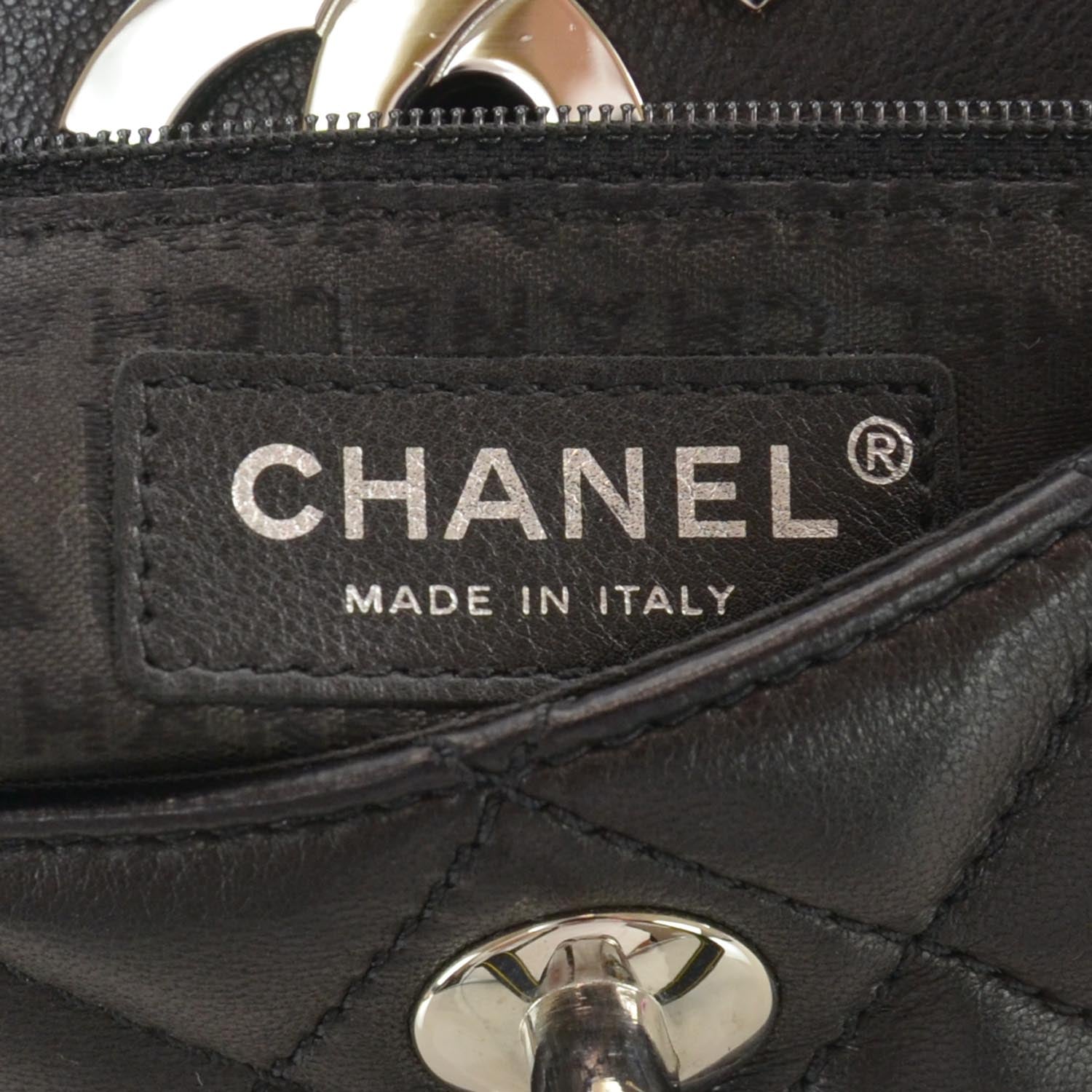 Chanel Lambskin Quilted CC Turnlock Flap Shoulder Bag Black 5 of 9