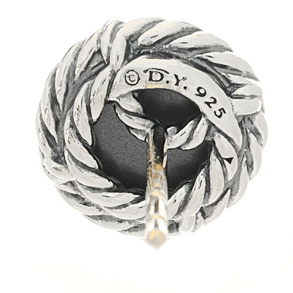 David Yurman Sterling Silver Black Orchid 8mm Chatelaine Earrings 4 of 4