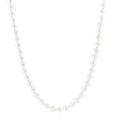 Mikimoto Sterling Silver Akoya Cultured Pearl 6mm Strand Necklace 15" 1 of 6